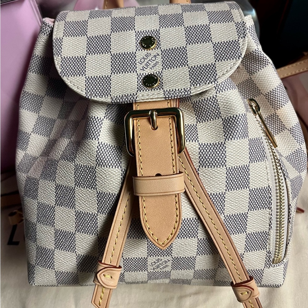 Authentic Louis Vuitton Sperone BB Backpack Damier Azur